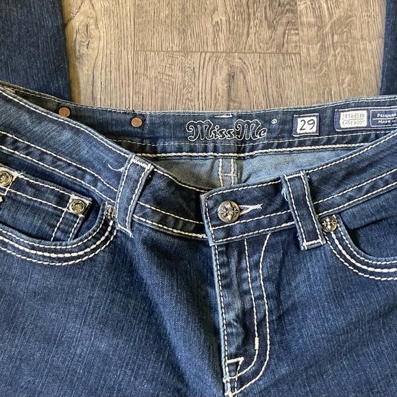 Miss Me Dark Blue Easy Boot Jeans, Size 29 - Picture 7 of 7